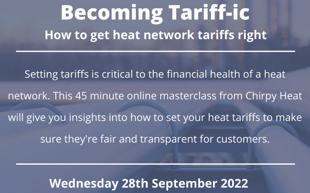 “Becoming Tariff-ic” webinar – Wednesday 28 September